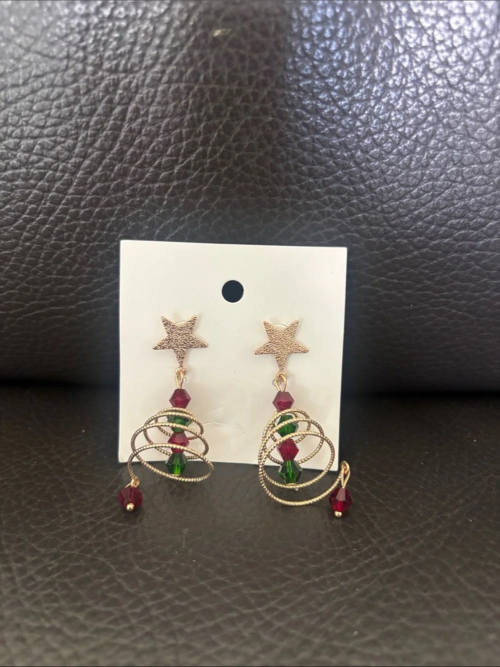Festive Christmas Tree Drop Earrings - Pick 1 (buy now) - Picture 12 of 12